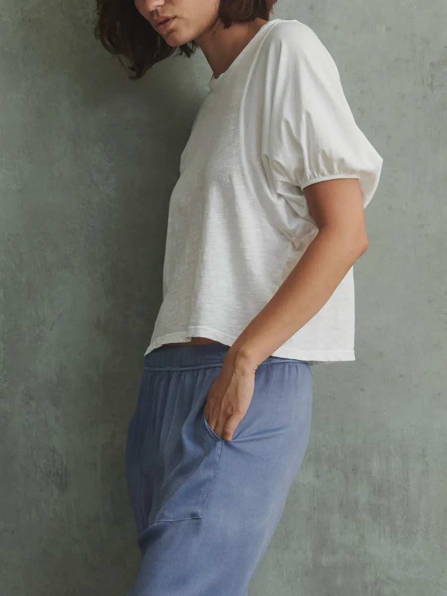 Colby Tee in Supima Slub - White