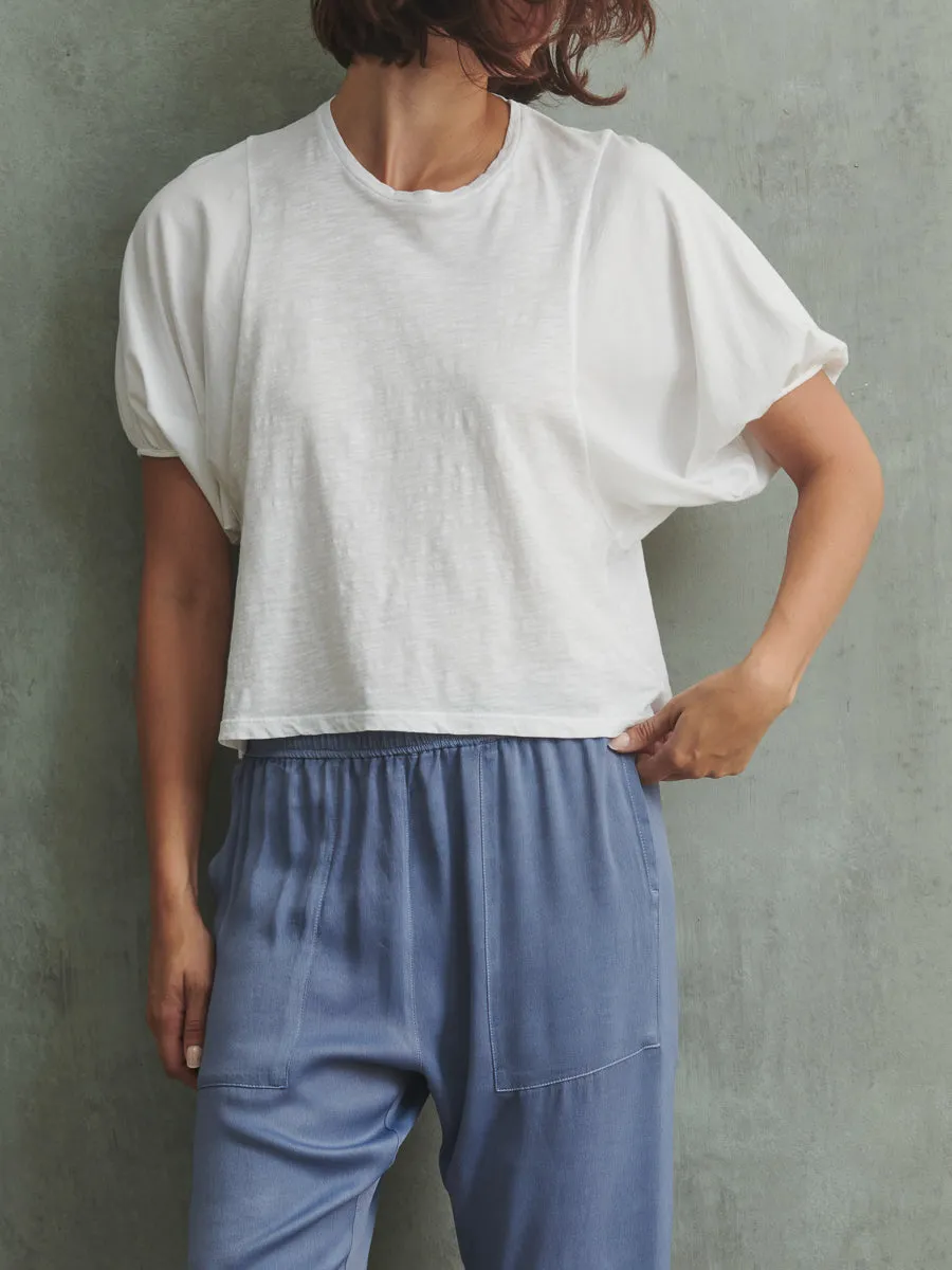 Colby Tee in Supima Slub - White