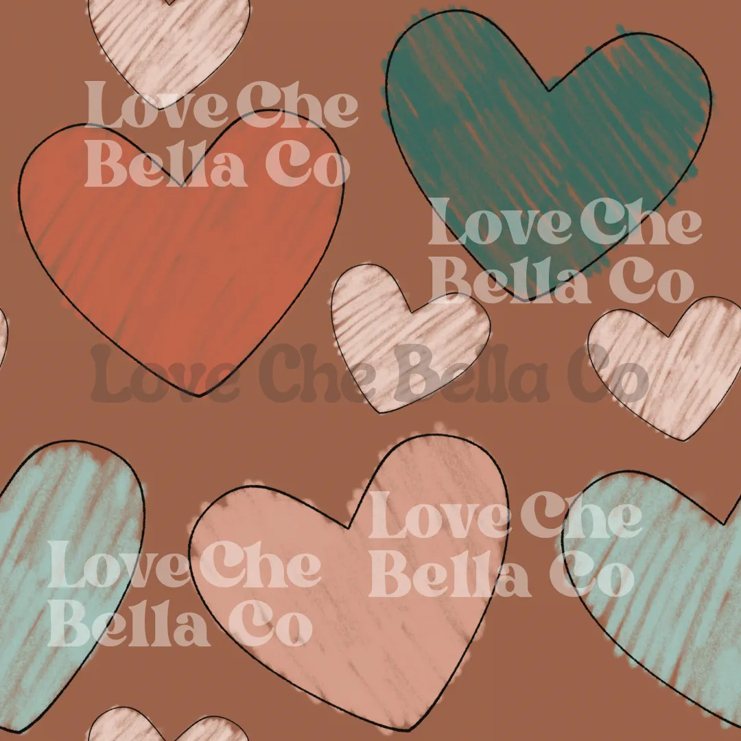 Coloring hearts - Seamless File