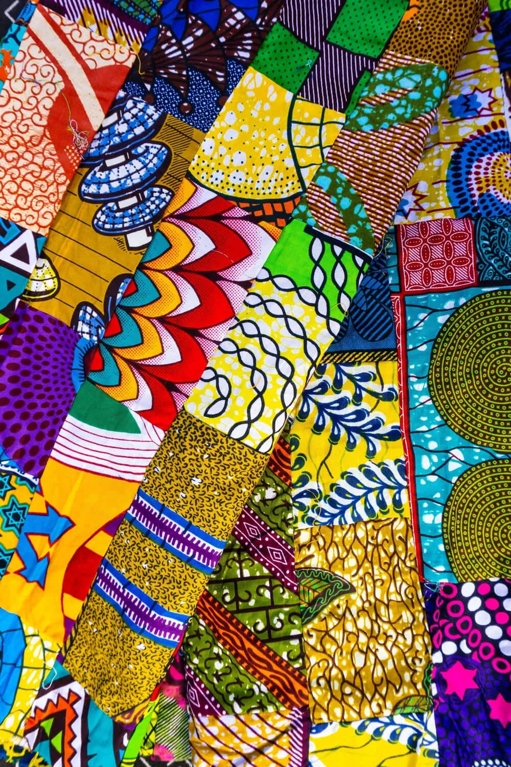 Colour Me Crazy Patchwork African Print Fabric