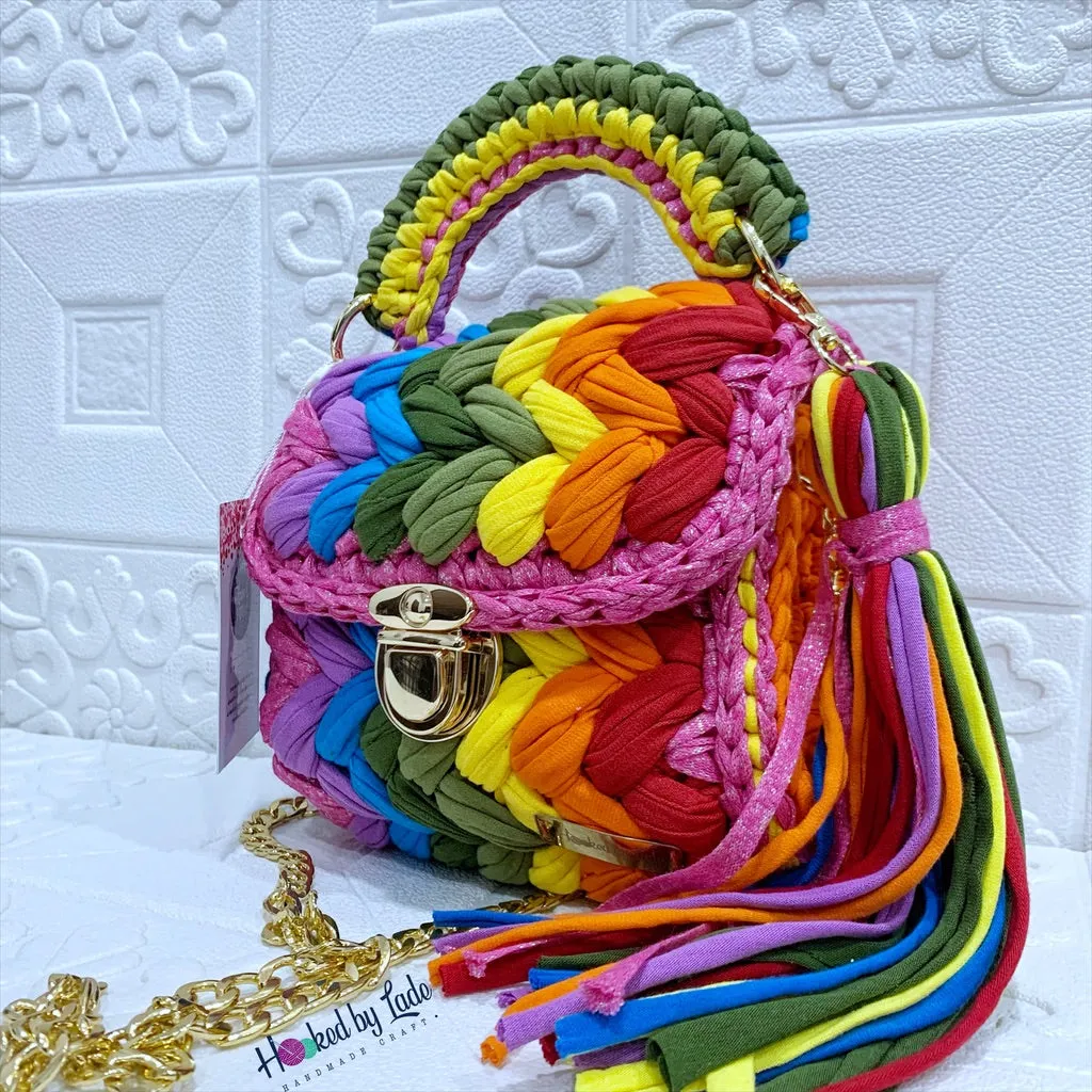 ‘Comfort’ Rainbow Crochet bag