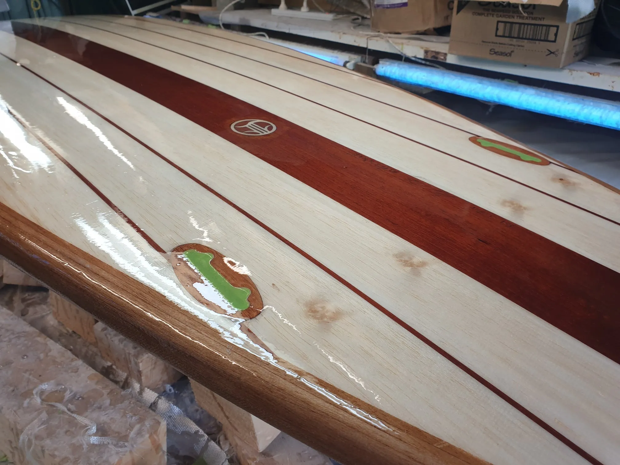 Computer cut wood logos