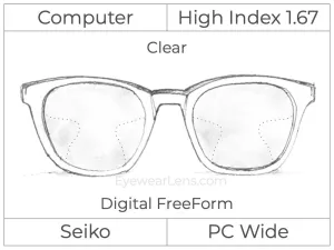 Computer Progressive - Seiko - PC Wide - Digital - High Index 1.67 - Clear