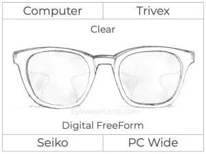Computer Progressive - Seiko - PC Wide - Digital - Trivex - Clear