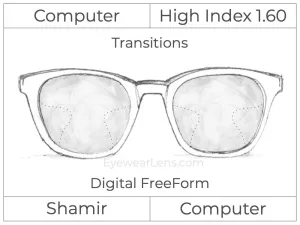 Computer Progressive - Shamir - Computer - Digital - High Index 1.60 - Transitions Signature