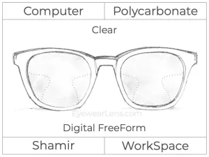 Computer Progressive - Shamir - WorkSpace - Digital - Polycarbonate - Clear