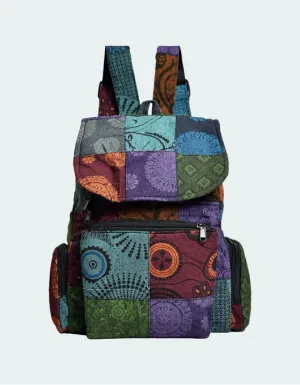 Cotton Patchwork Backpack 501