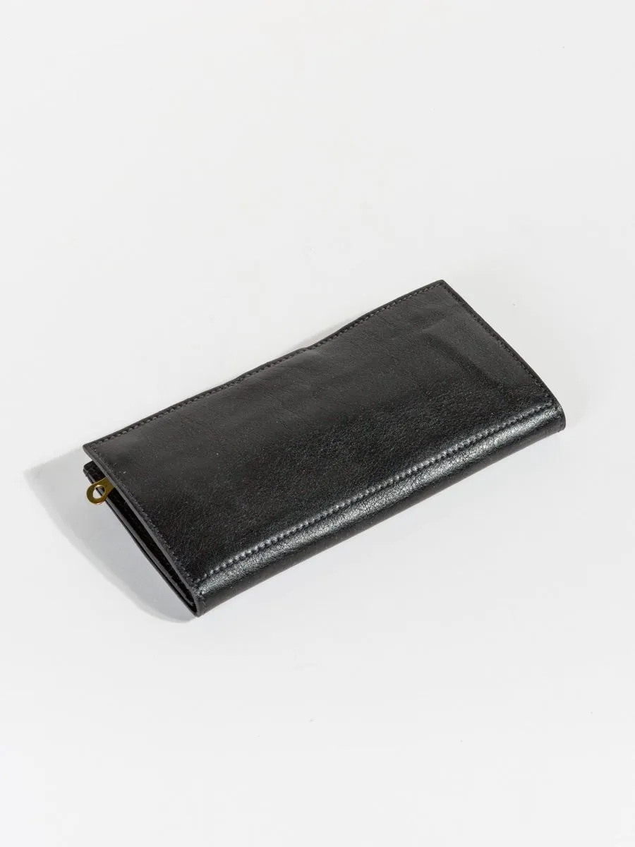 cowhide wallet with snap