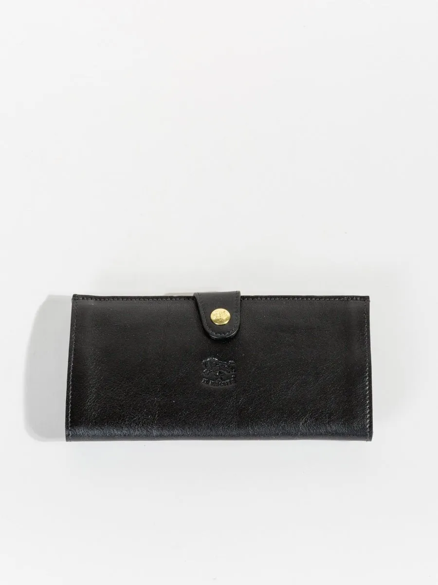 cowhide wallet with snap