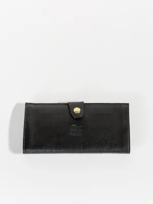 cowhide wallet with snap