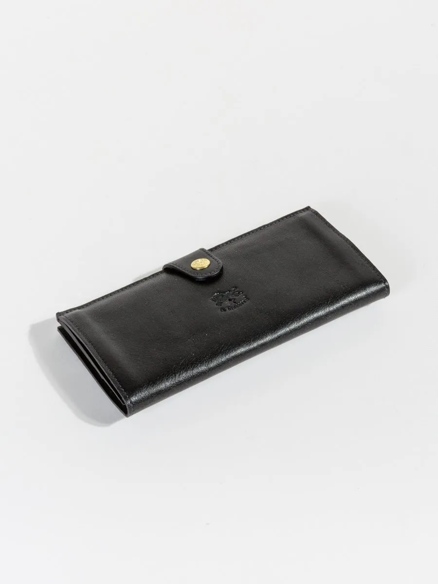 cowhide wallet with snap