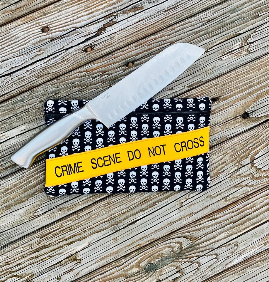 Crime Scene Tape Applique ITH Bag (4 Sizes available) machine embroidery design DIGITAL DOWNLOAD