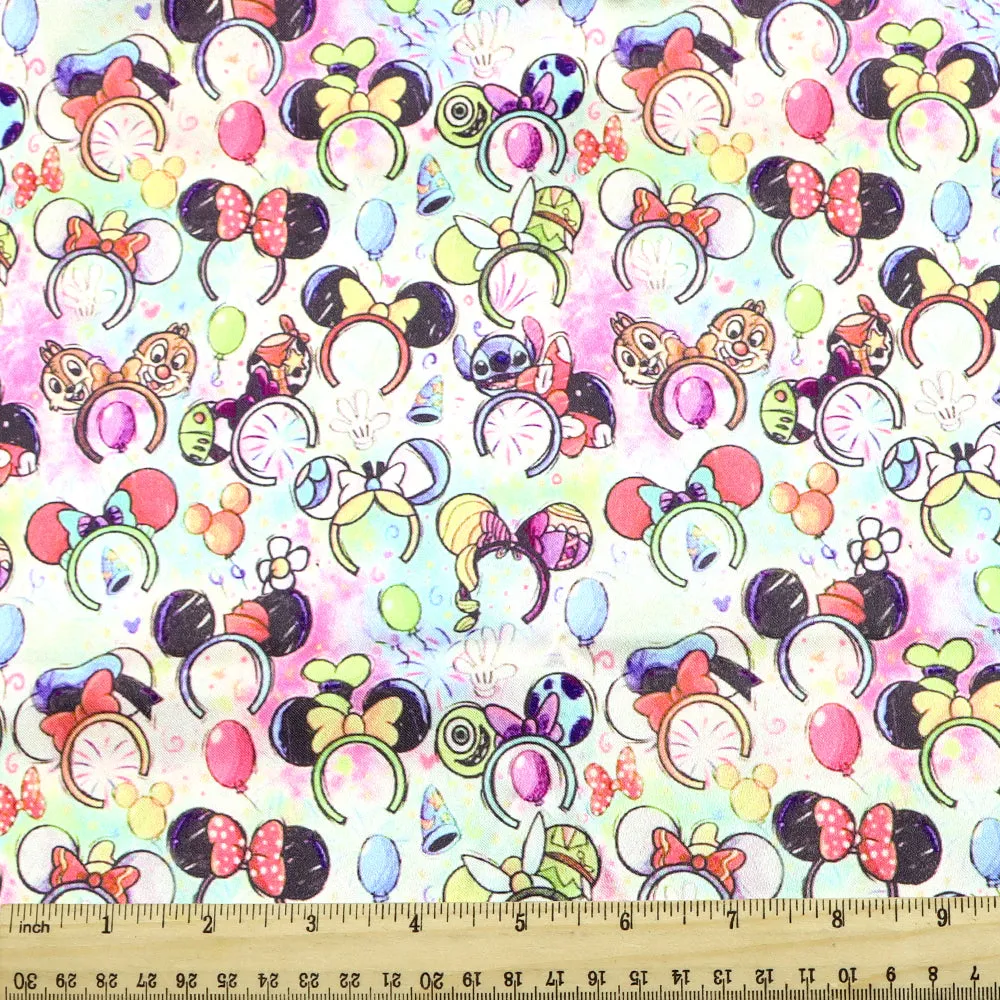 crochet headband hairband printed fabric