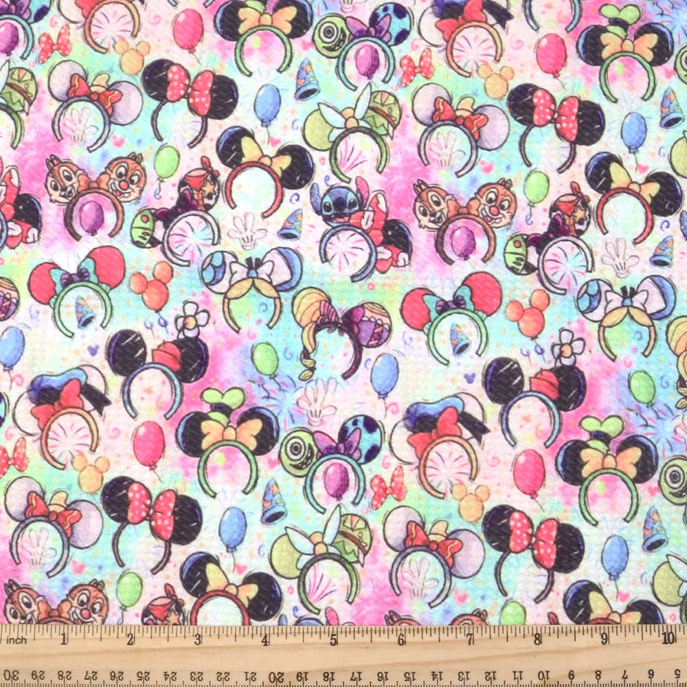 crochet headband hairband printed fabric