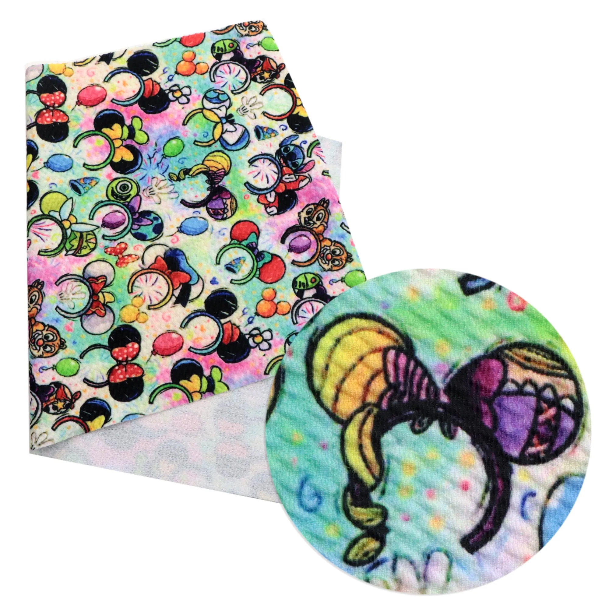 crochet headband hairband printed fabric
