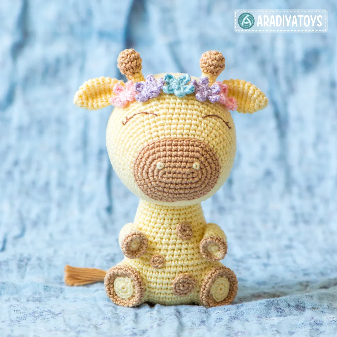 Crochet Pattern of Giraffe Ellie from "AradiyaToys Design" (Amigurumi tutorial PDF file) / cute giraffe crochet pattern by AradiyaToys