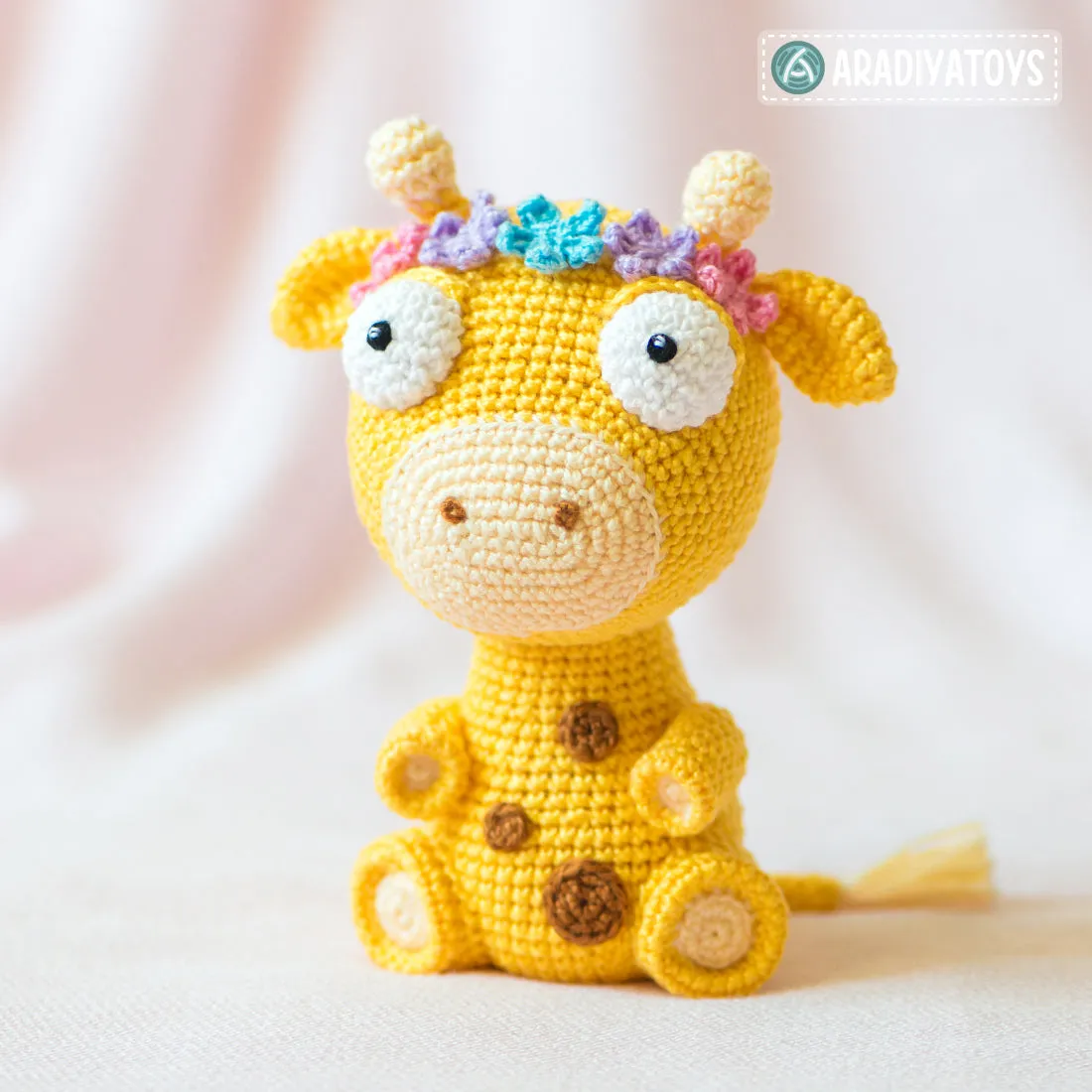 Crochet Pattern of Giraffe Ellie from "AradiyaToys Design" (Amigurumi tutorial PDF file) / cute giraffe crochet pattern by AradiyaToys