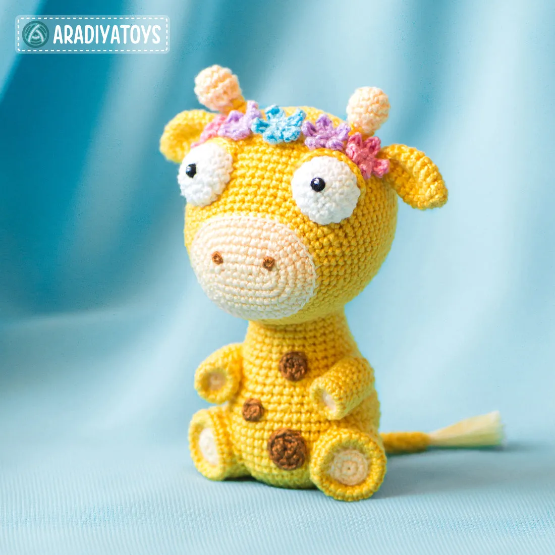 Crochet Pattern of Giraffe Ellie from "AradiyaToys Design" (Amigurumi tutorial PDF file) / cute giraffe crochet pattern by AradiyaToys