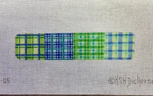 CU-05 - Cuff – Madras Patchwork – blues & greens