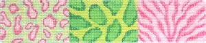 CU-46 - Cuff – Animal Patterns Patchwork – pinks & greens