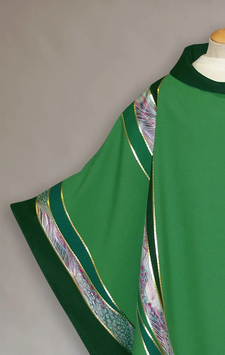 Curvilinear Green Monet Chasuble