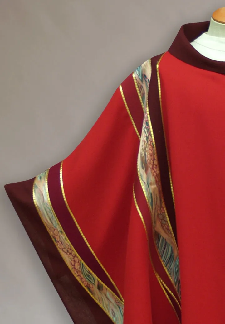 Curvilinear Red Chasuble