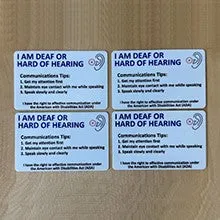 Customized Hard of Hearing Wallet Card