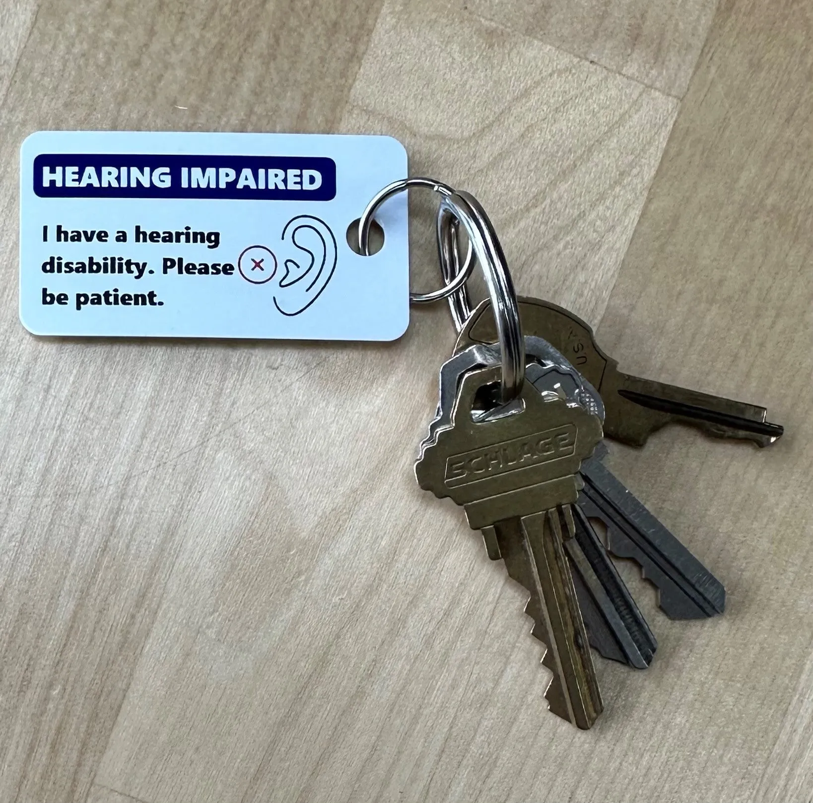 Customized Hard of Hearing Wallet Card