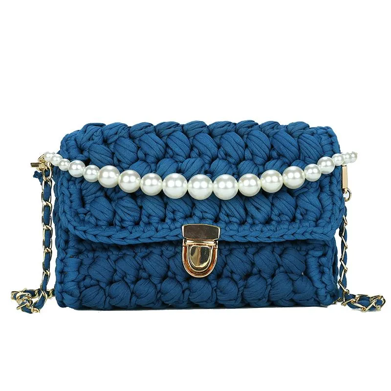 Cute Beige Crochet Small Handbag Crossbody Purse Crochet Shoulder Bag for Girl Cute Crochet Purses