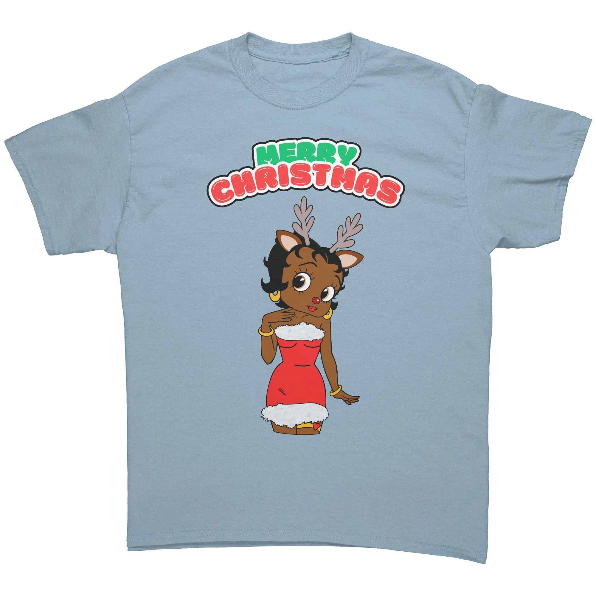 Cute Betty Boop Shirt, Funny Christmas Shirt, Christmas Reindeer Shirt, Christmas Graphic Tee, Christmas Gifts For Her, Womens Clothing Gift