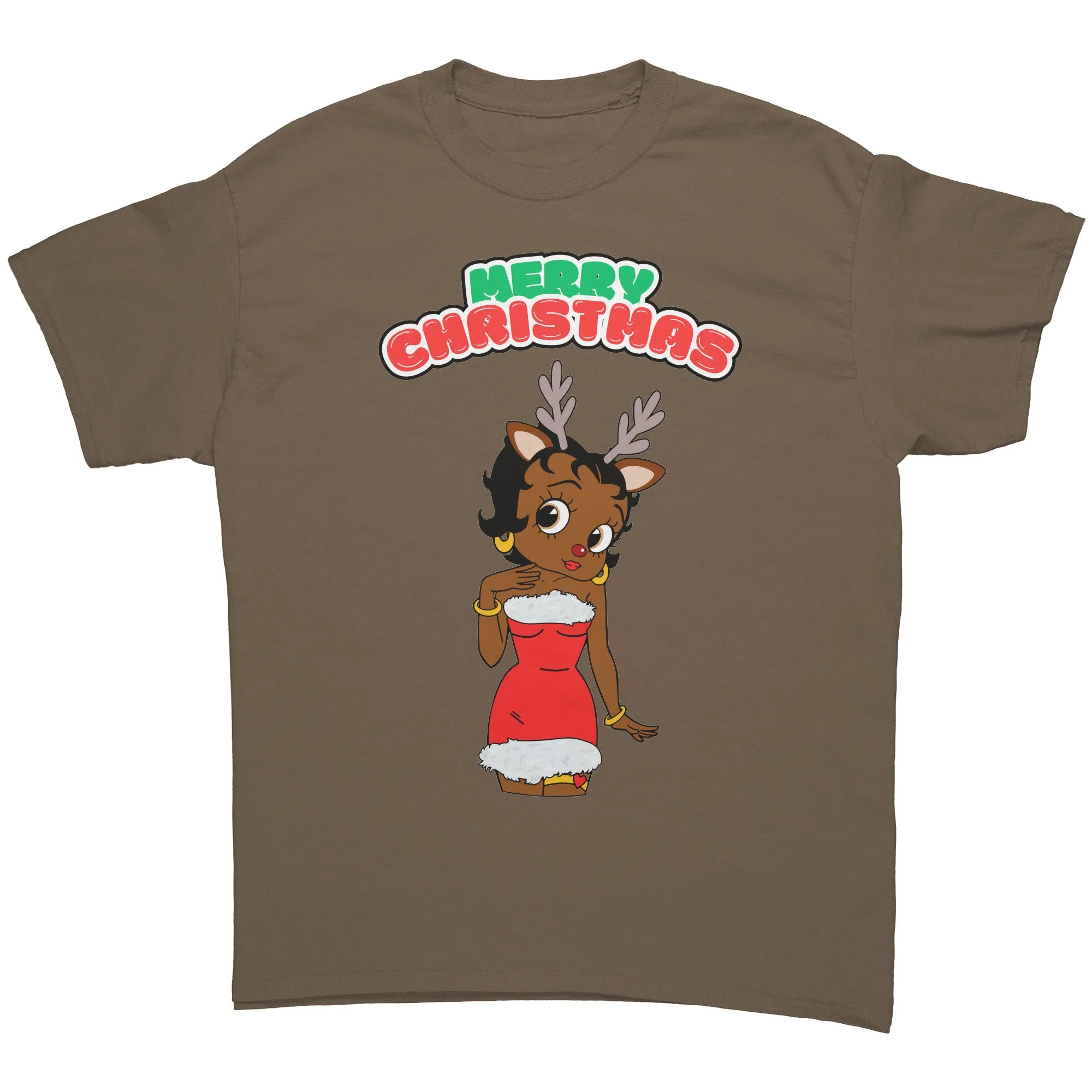 Cute Betty Boop Shirt, Funny Christmas Shirt, Christmas Reindeer Shirt, Christmas Graphic Tee, Christmas Gifts For Her, Womens Clothing Gift