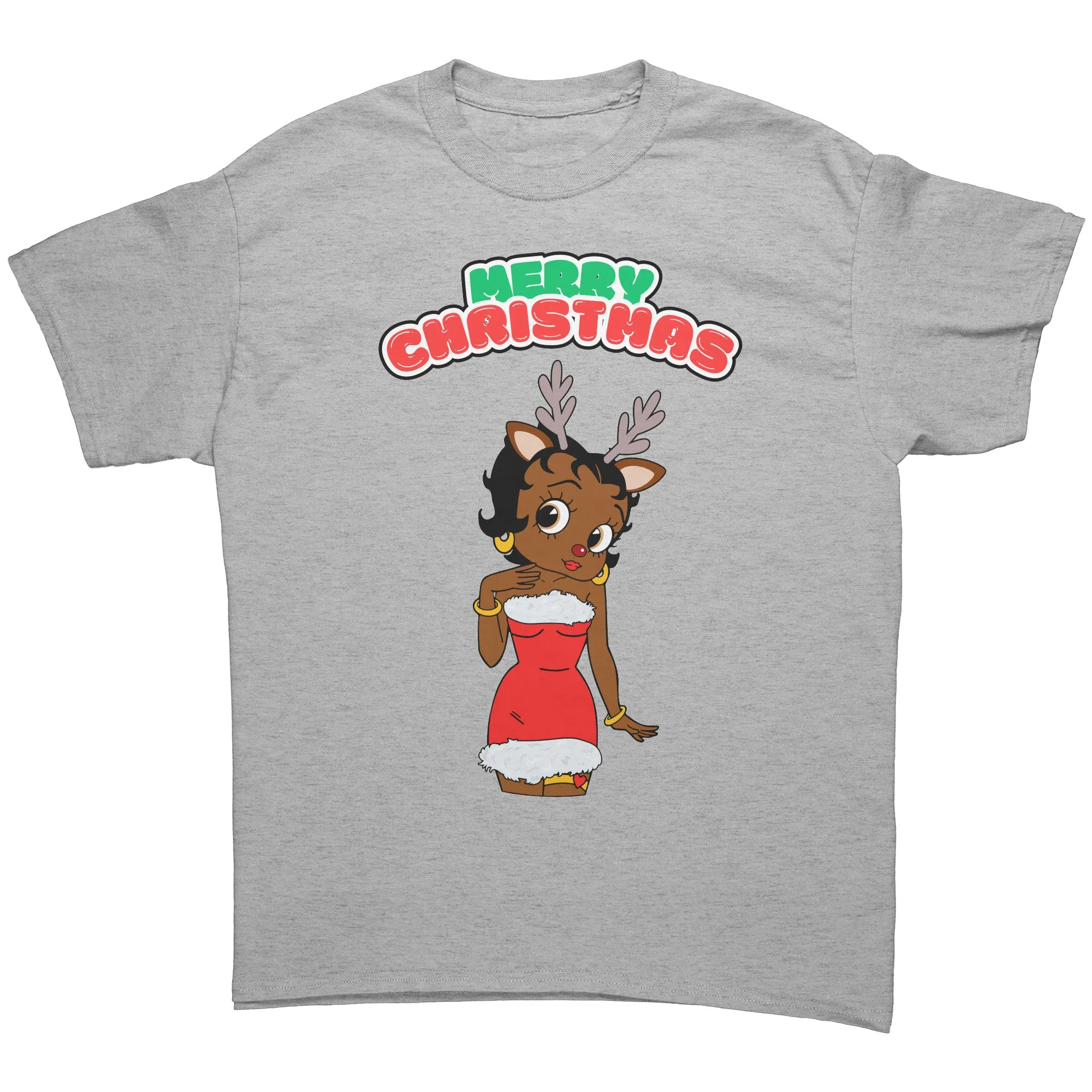 Cute Betty Boop Shirt, Funny Christmas Shirt, Christmas Reindeer Shirt, Christmas Graphic Tee, Christmas Gifts For Her, Womens Clothing Gift