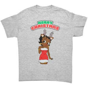 Cute Betty Boop Shirt, Funny Christmas Shirt, Christmas Reindeer Shirt, Christmas Graphic Tee, Christmas Gifts For Her, Womens Clothing Gift
