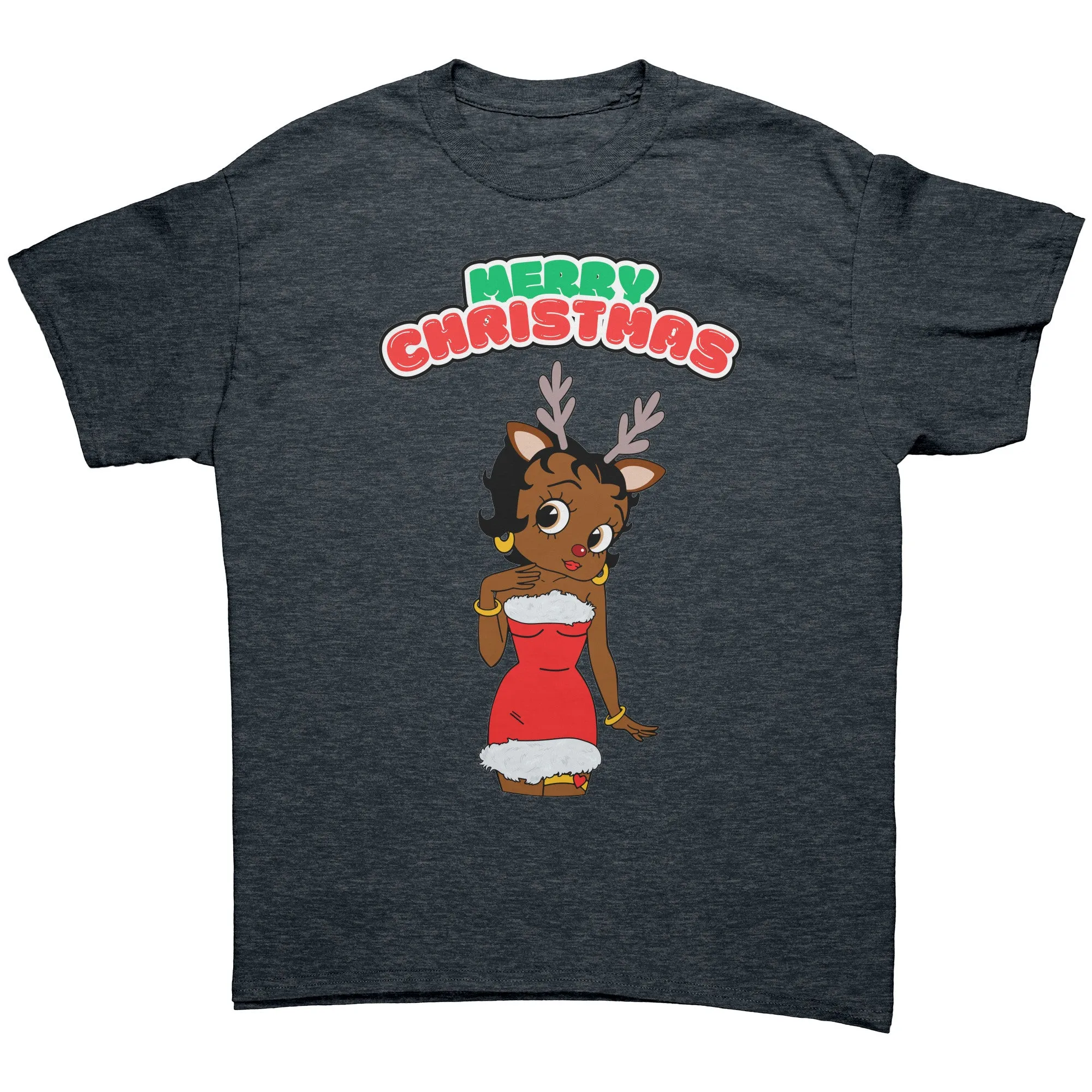 Cute Betty Boop Shirt, Funny Christmas Shirt, Christmas Reindeer Shirt, Christmas Graphic Tee, Christmas Gifts For Her, Womens Clothing Gift