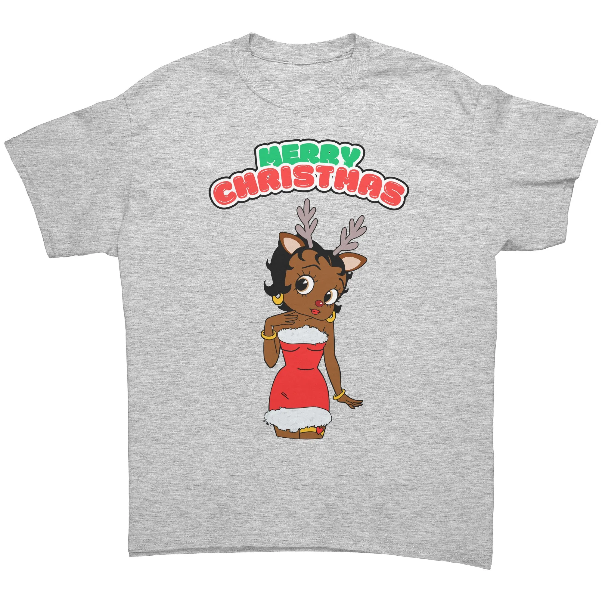 Cute Betty Boop Shirt, Funny Christmas Shirt, Christmas Reindeer Shirt, Christmas Graphic Tee, Christmas Gifts For Her, Womens Clothing Gift