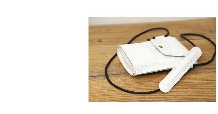 Cute LEATHER Small Side Bag Camel Crocodile Pattern WOMEN Crossbody BAG Purse FOR WOMEN