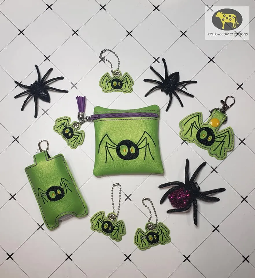 Cute Spider Set (Halloween Hop set of 4 designs) machine embroidery design DIGITAL DOWNLOAD