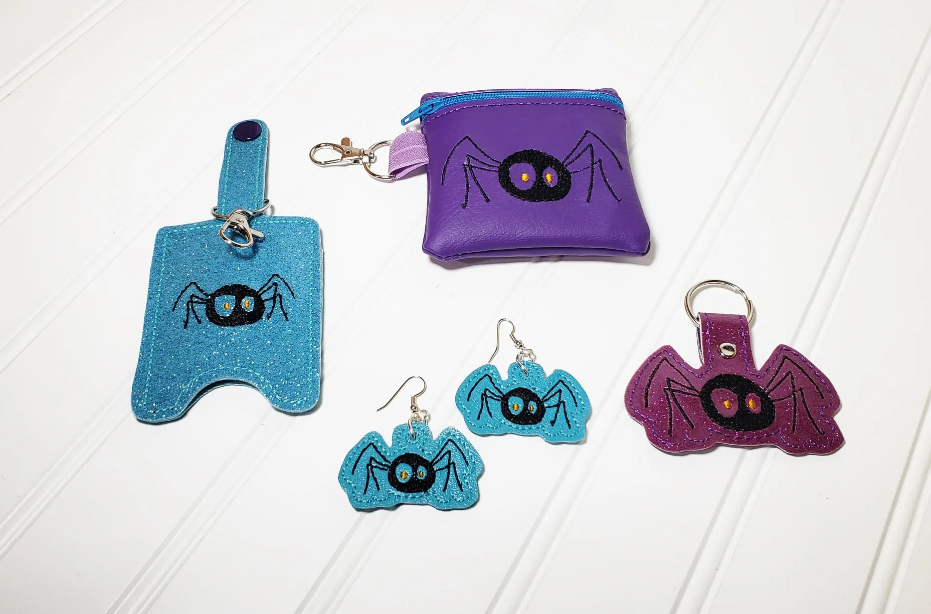 Cute Spider Set (Halloween Hop set of 4 designs) machine embroidery design DIGITAL DOWNLOAD