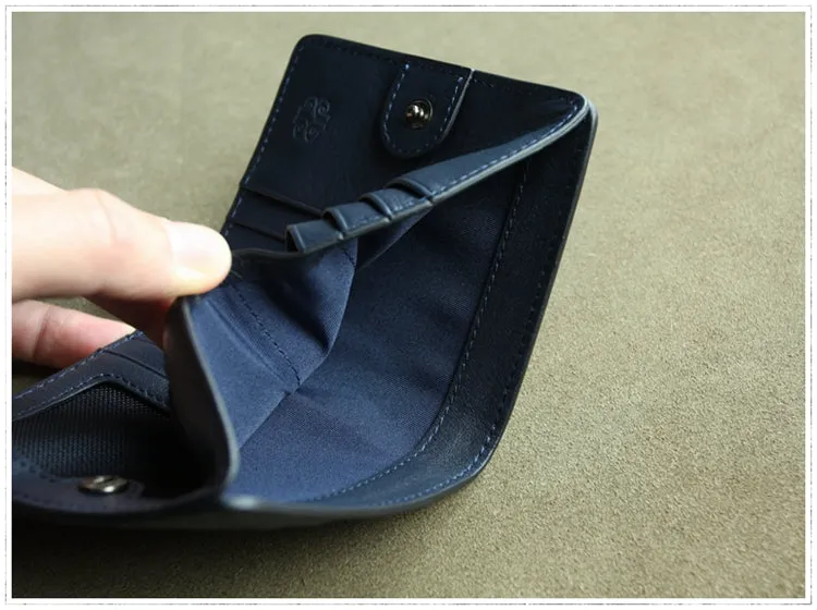 Cute Women Light Gray Leather Small Bifold Wallet Billfold Wallet with Coin Pocket For Women