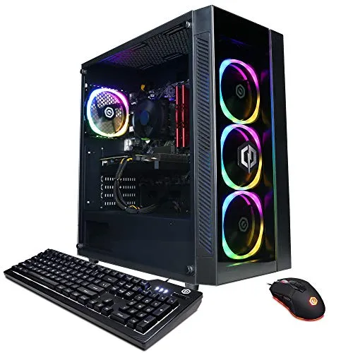 CYBERRPOWERPC Gamer Xtreme VR Gaming PC, Intel Core i5-11600KF 3.9GHz, GeForce RTX 3060 12GB, 16GB DDR4, 500GB PCI-E NVMe SSD, 1TB HDD, WiFi Ready & Win 11 Home (GXiVR8480A11), Black