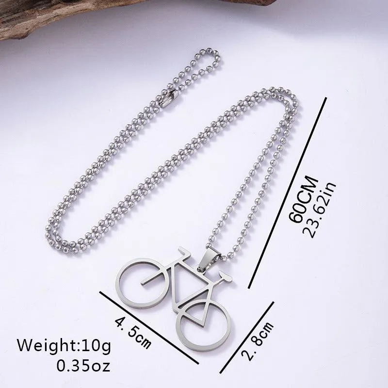 Cycolinks Classic Stainless Steel Cycling Necklace