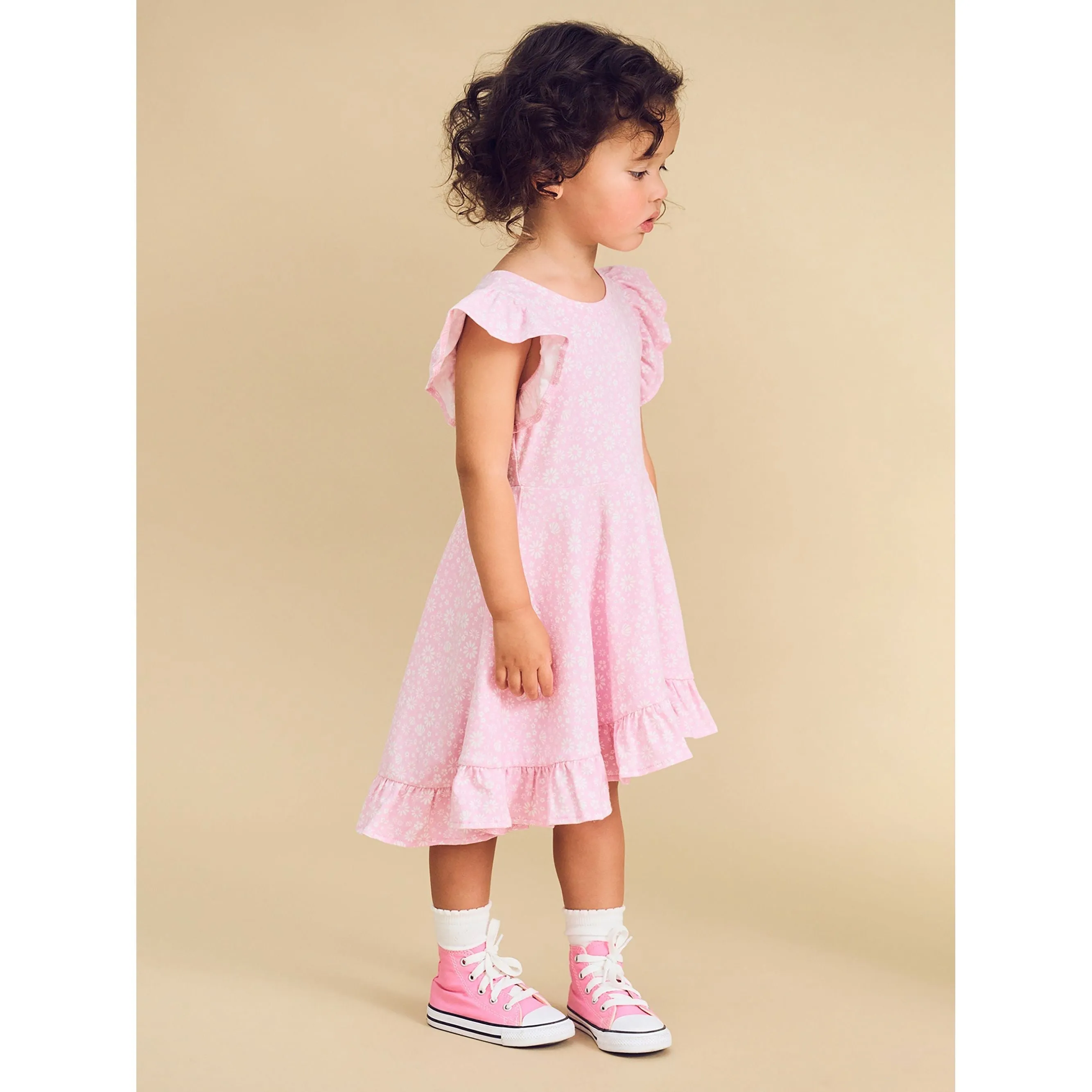 Daisy Seashell Frill Swing Dress