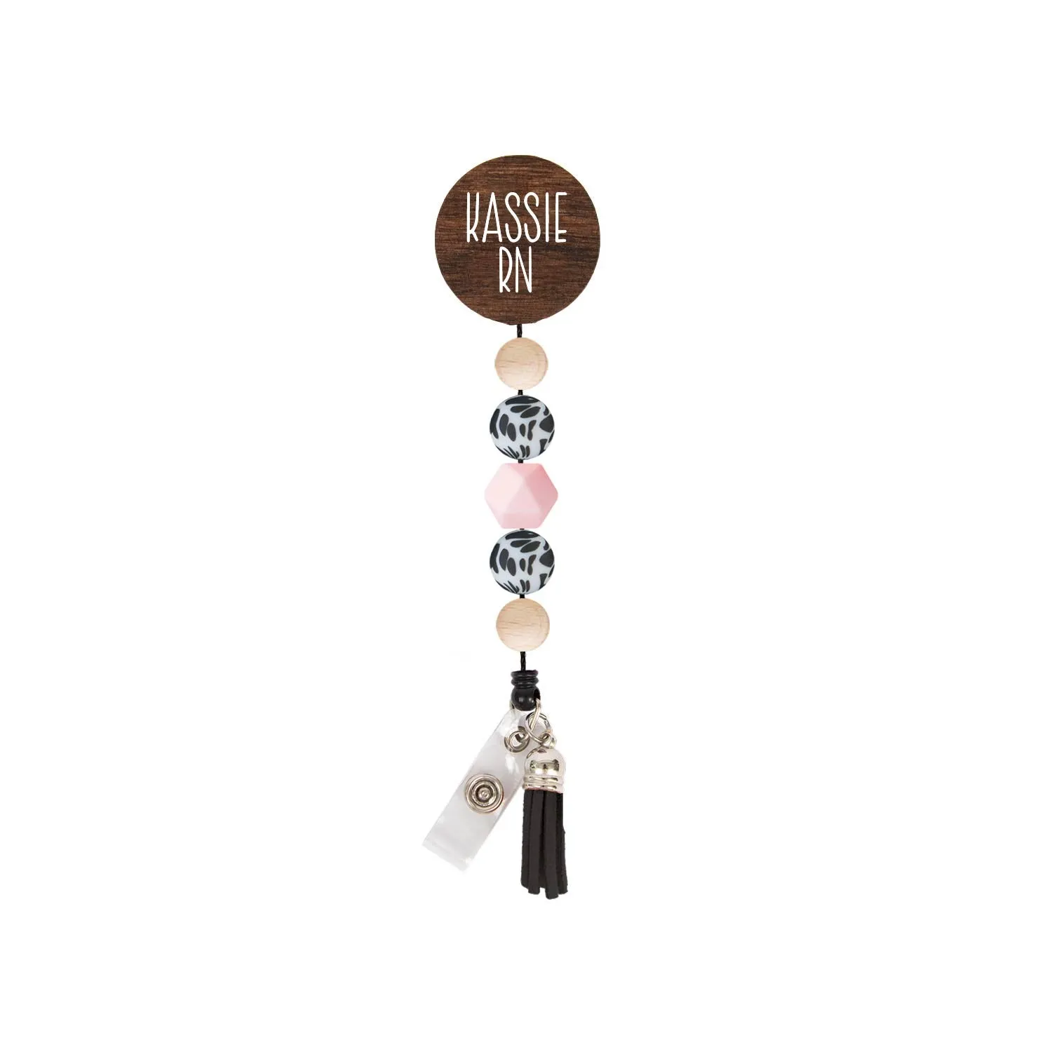 Dalmatian Beaded Nurse Badge Reel