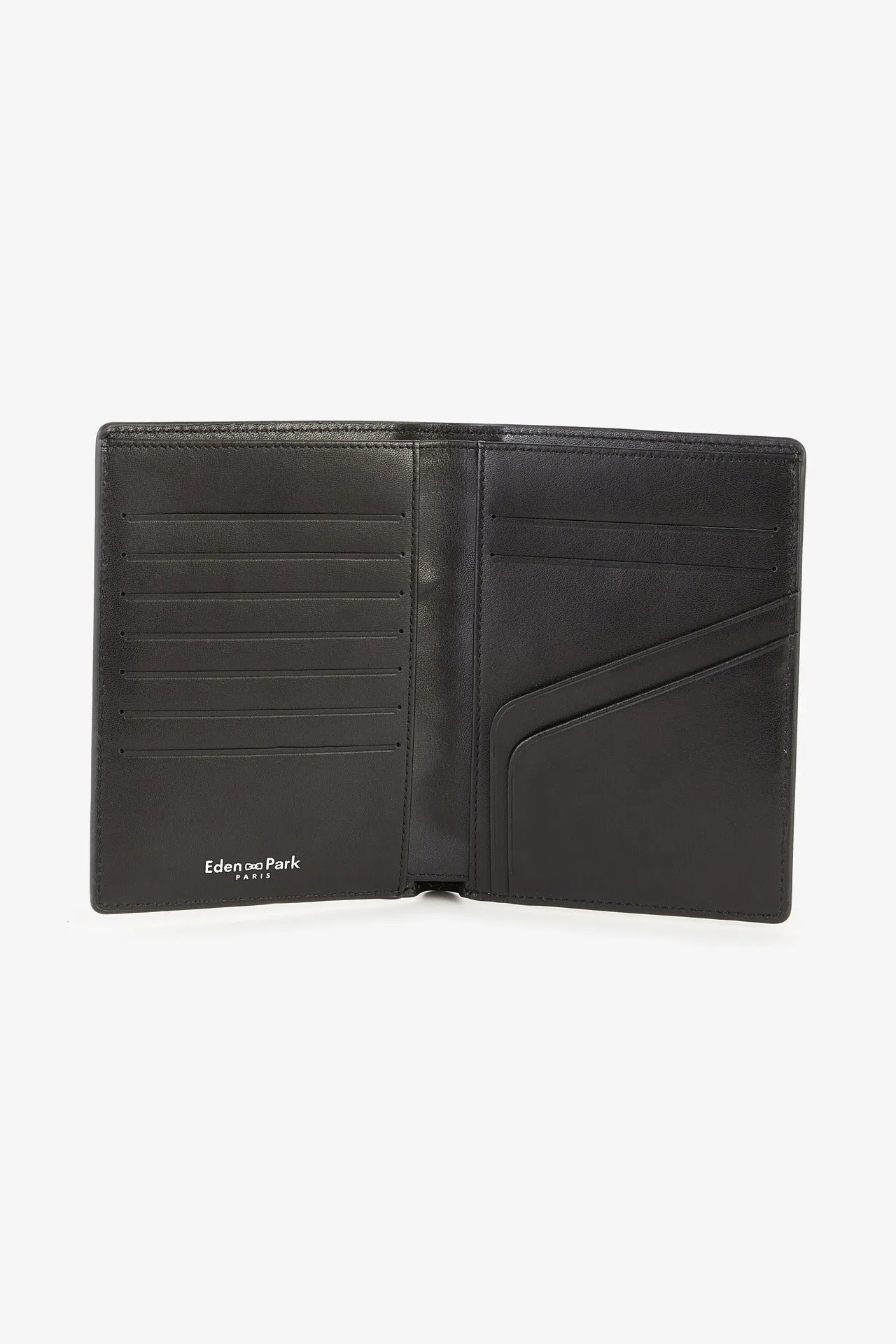 Dark blue rubber passport wallet