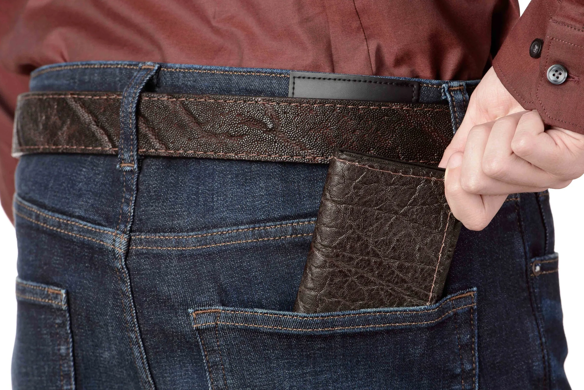 Dark Brown Elephant Trifold Wallet
