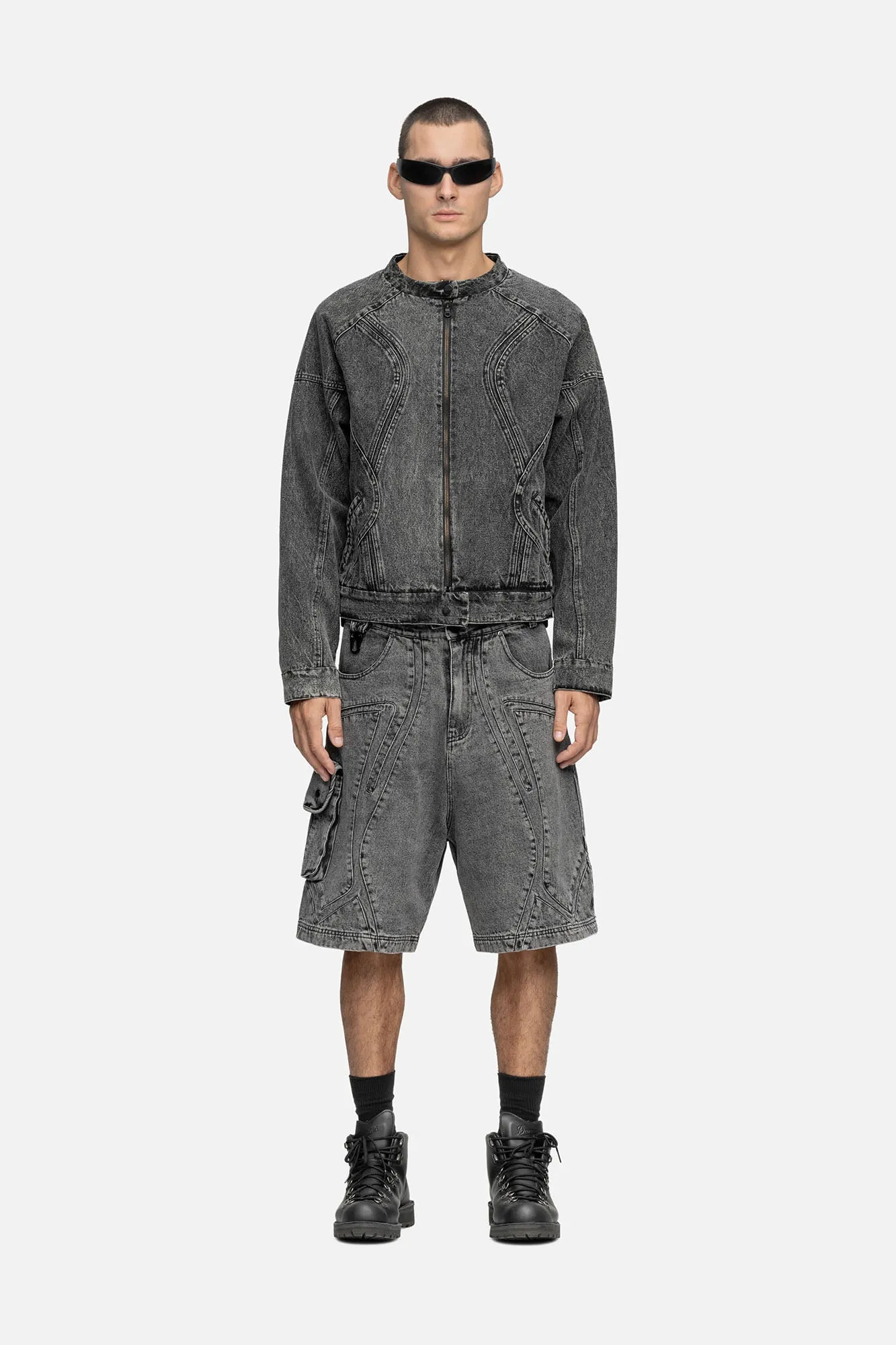 DENIM BIKER JACKET NOISE