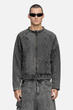 DENIM BIKER JACKET NOISE