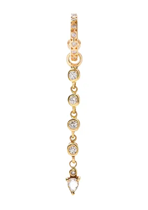 Diamond Bezel Chain Earring