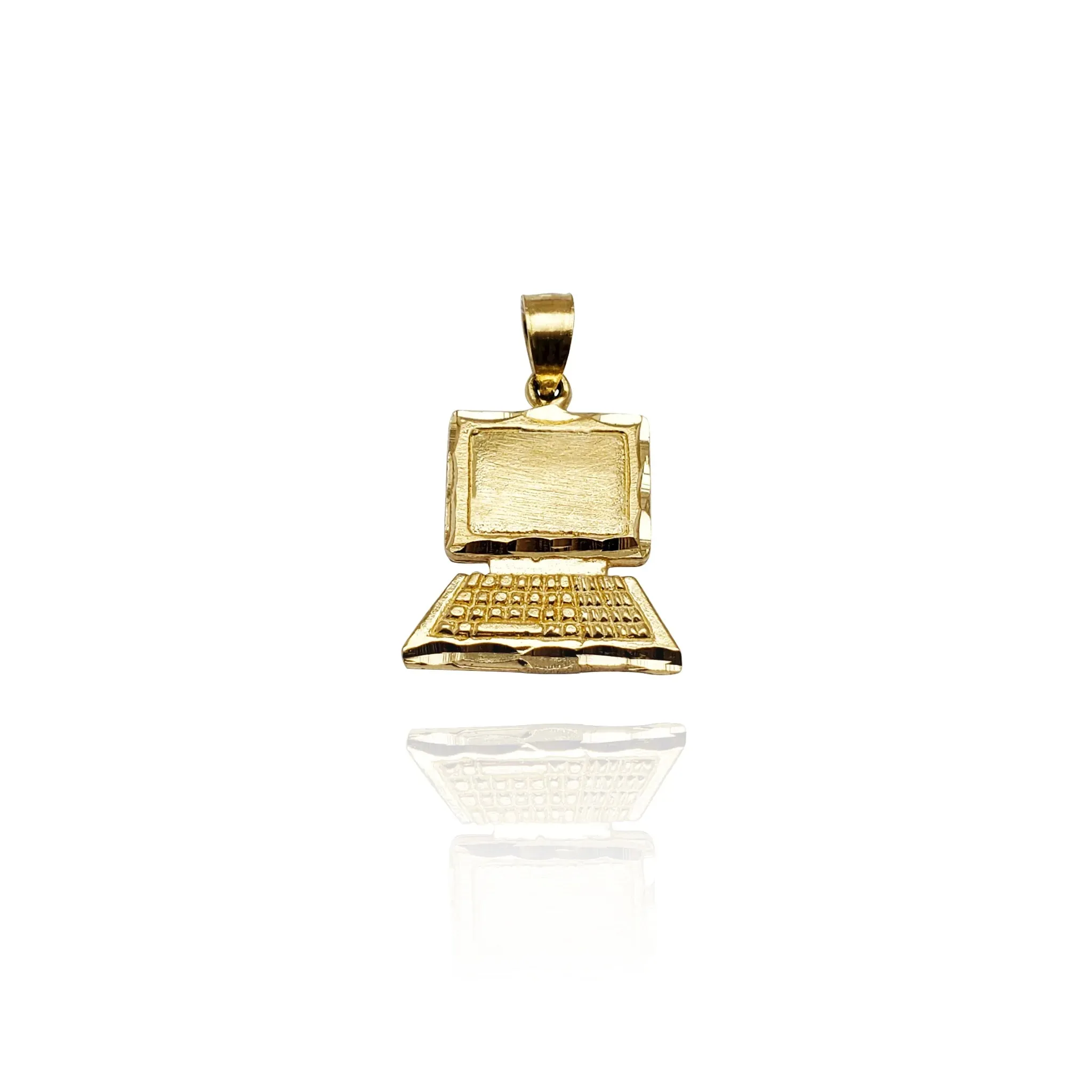 Diamond-Cut Computer Pendant (14K)