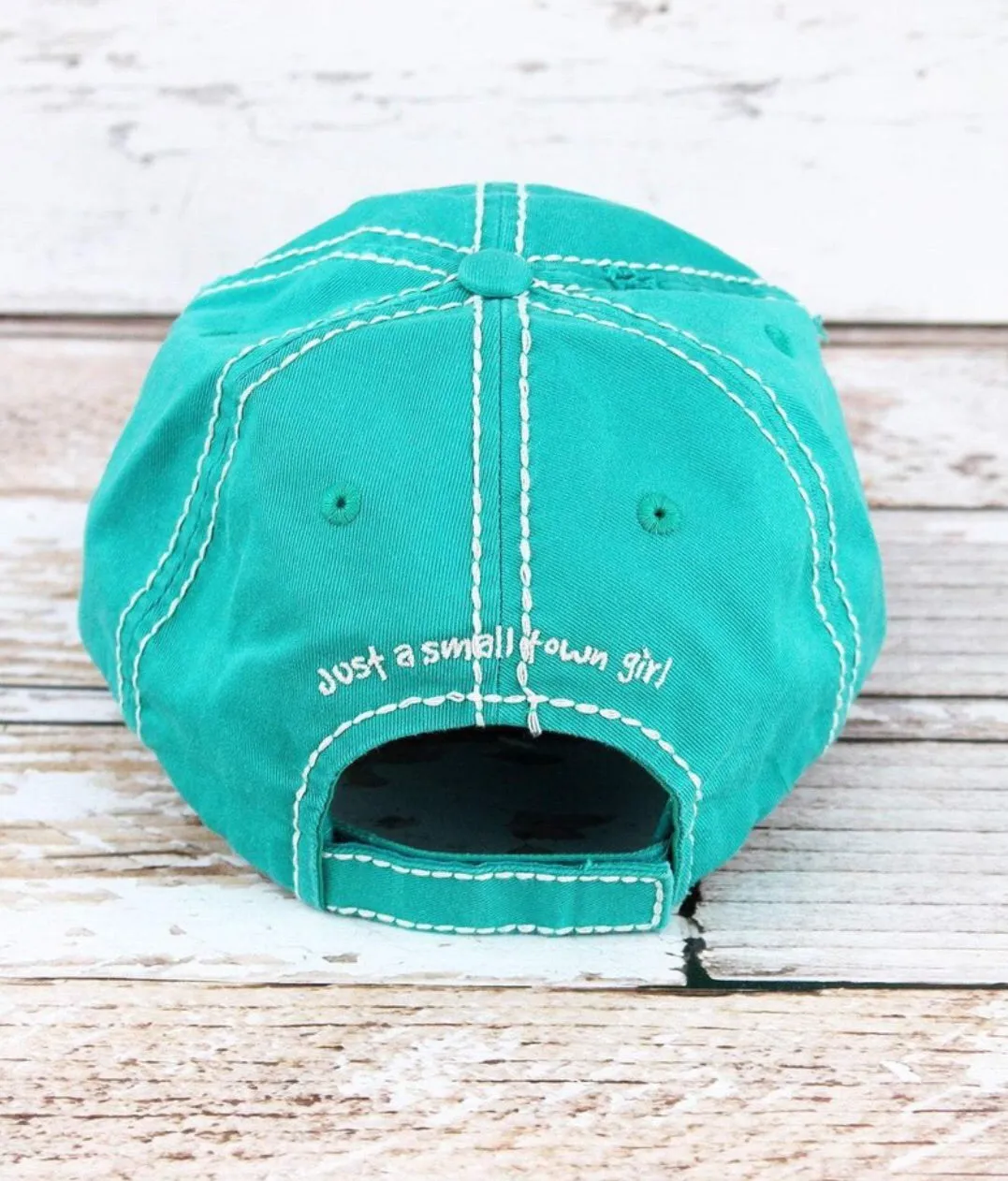 Distressed Baseball Cap Just a Small Town Girl